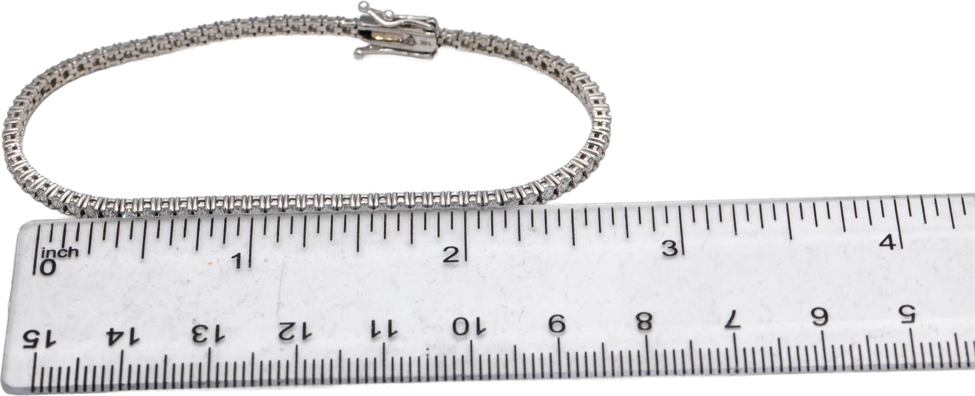 14k White Gold VS Round Diamond Tennis Bracelet 2.08CT