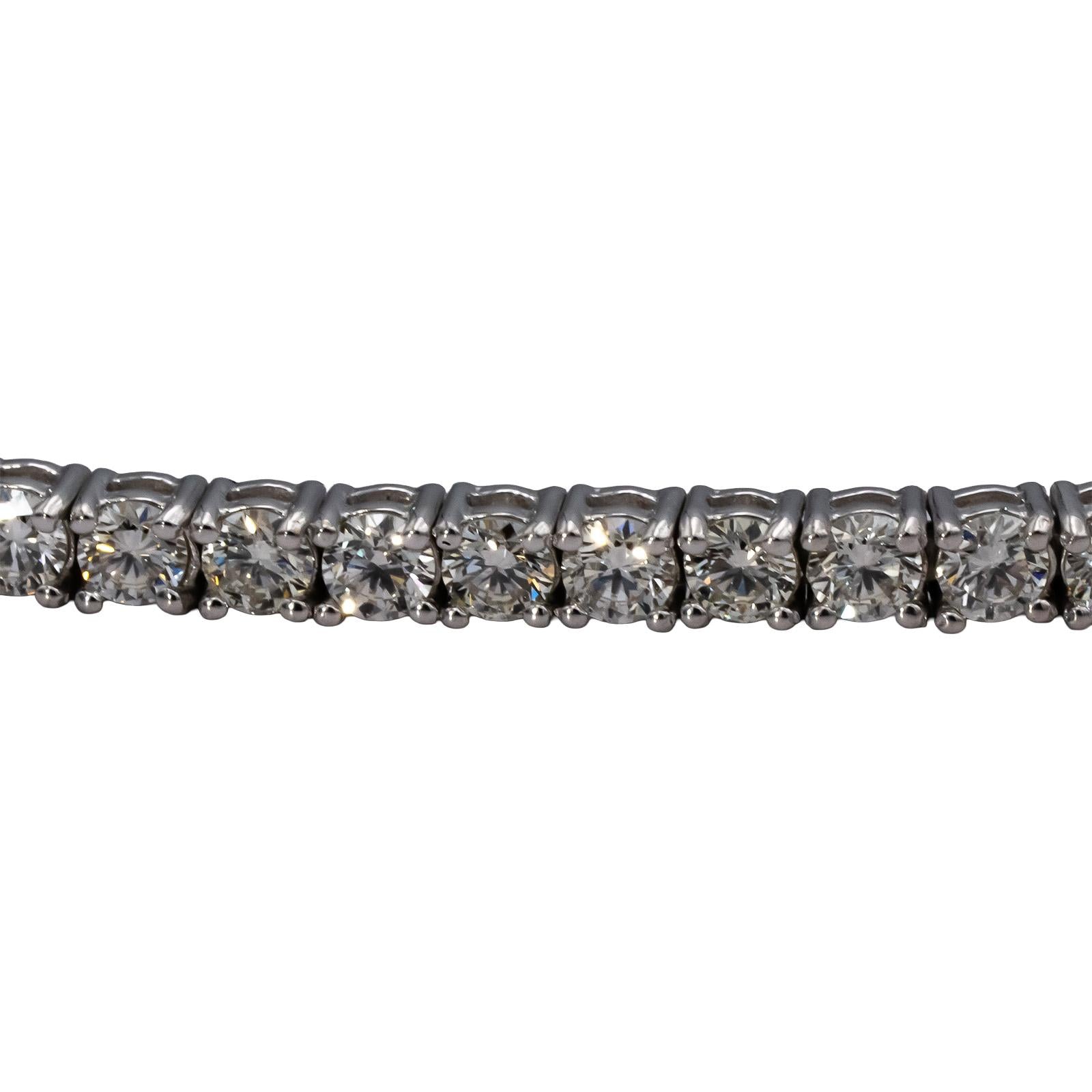 14k White Gold VS Round Diamond Tennis Bracelet 4.51CT