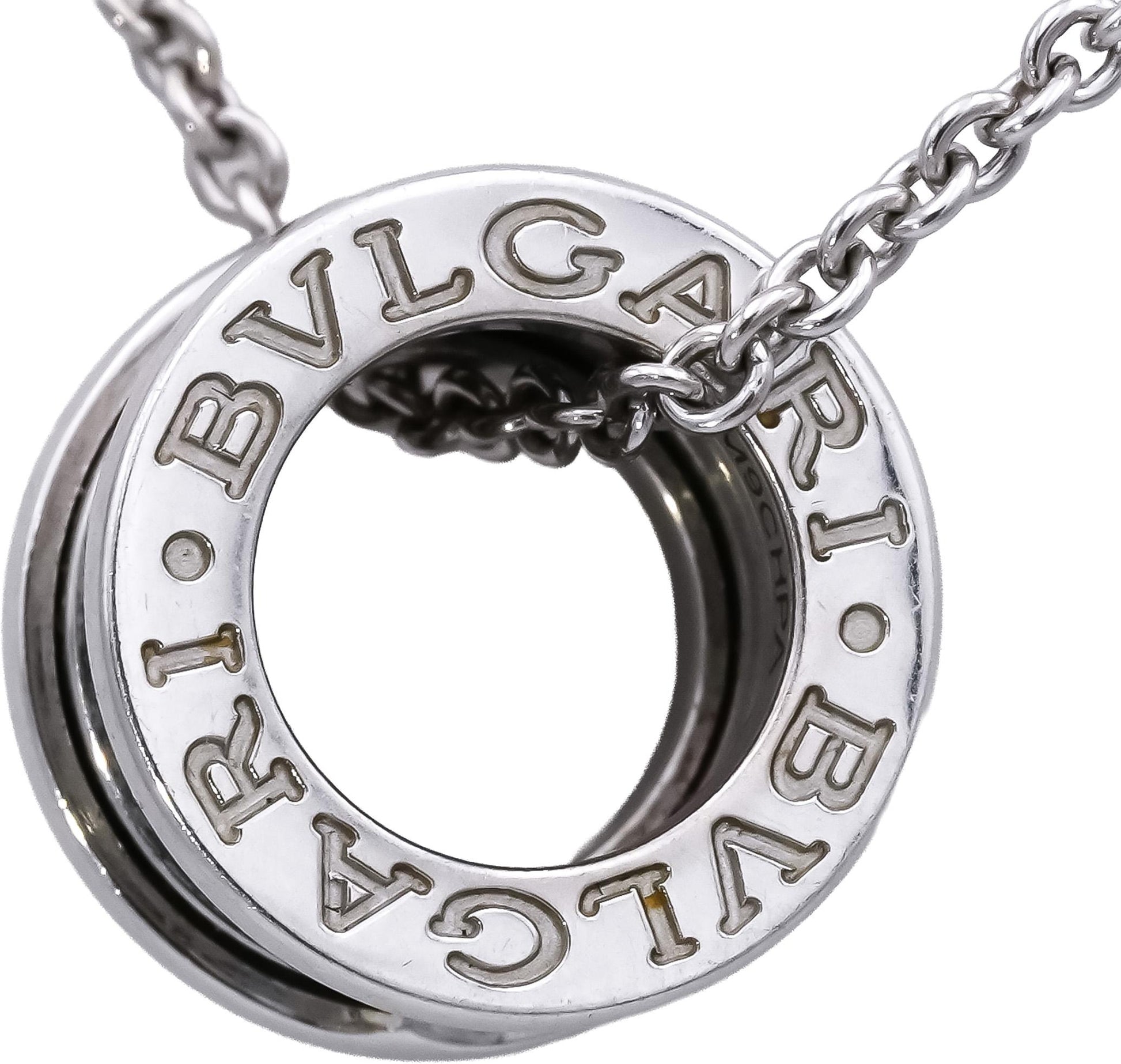 BVLGARI 18k White Gold B.zero1 Collection Necklace