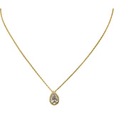 14k Yellow Gold VS Pear Cut Lab-Grown Diamond Pendant Necklace 1.90CT