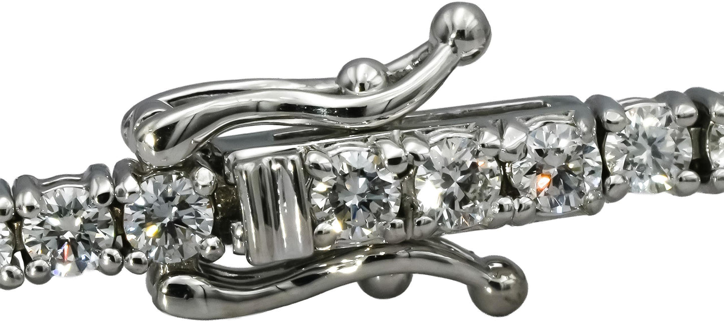 14k White Gold VS Round Diamond Tennis Bracelet 3.65CT