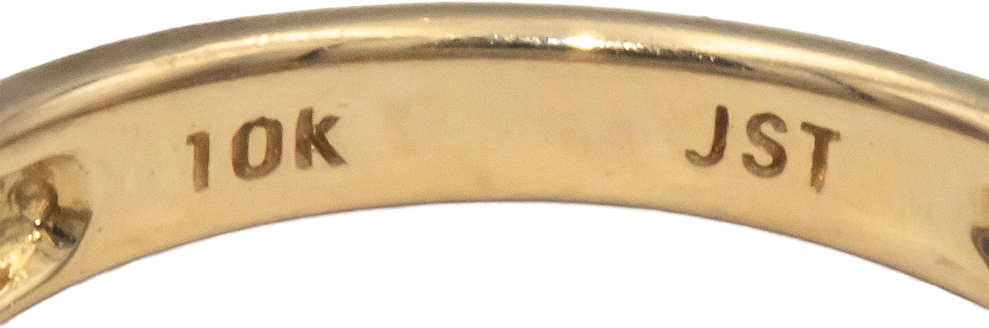 10k Yellow Gold 0.38CT Round Cut Diamond Bridal Engagement Ring Set Size 7