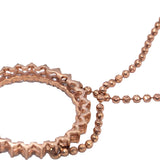 14k Rose Gold Lab Grown Round Diamond Circle Fixed Pendant Necklace 2.60CT