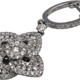 18k White Gold VS Round Diamond Cluster Drop Dangle Earrings 2.50CTW