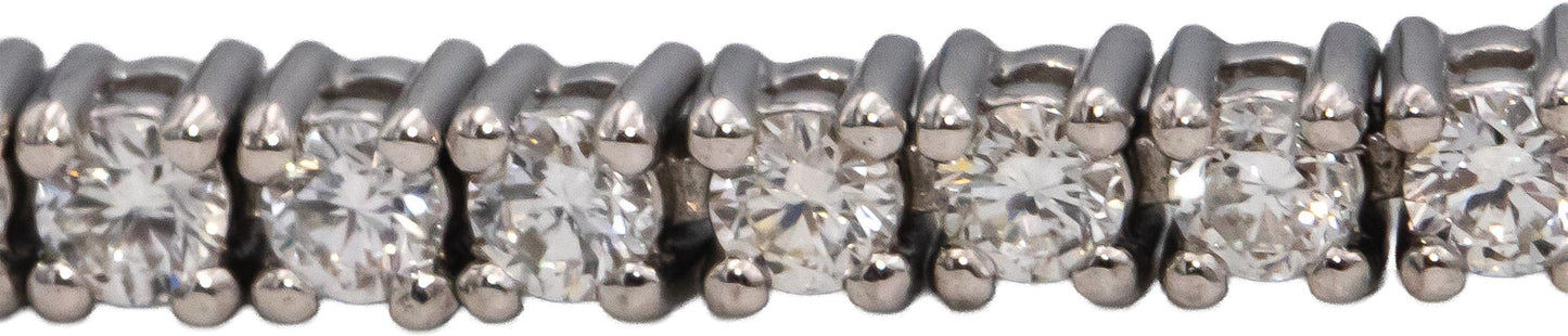 14k White Gold VS Round Diamond Tennis Bracelet 2.10CT