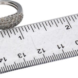 10k White Gold Round Diamond Cluster Band Ring 0.75CT Size 7