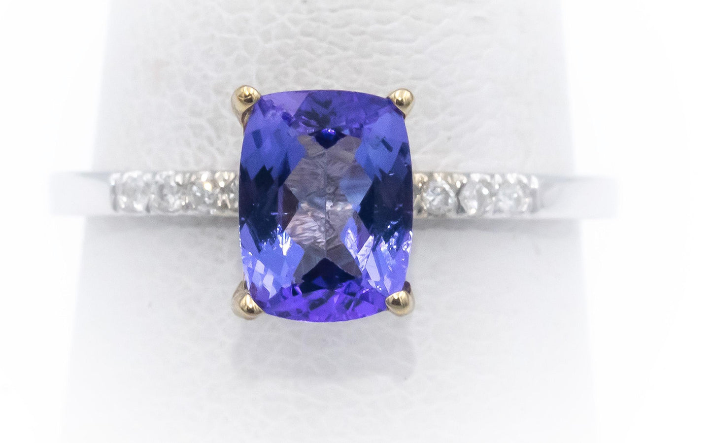 14k White & Yellow Gold 1.62CT VS Diamond and Tanzanite Ring Size 6.75