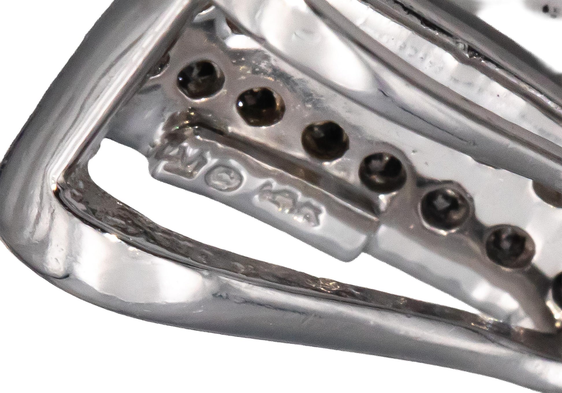 14k White Gold Princess & Round Diamond Cross Crucifix Pendant Necklace 0.50CT