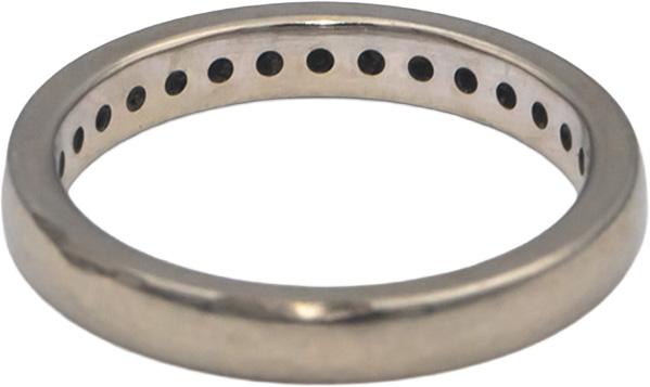 14k White Gold VS Round Bezel Set Diamond Wedding Band Ring 0.40CT Size 6