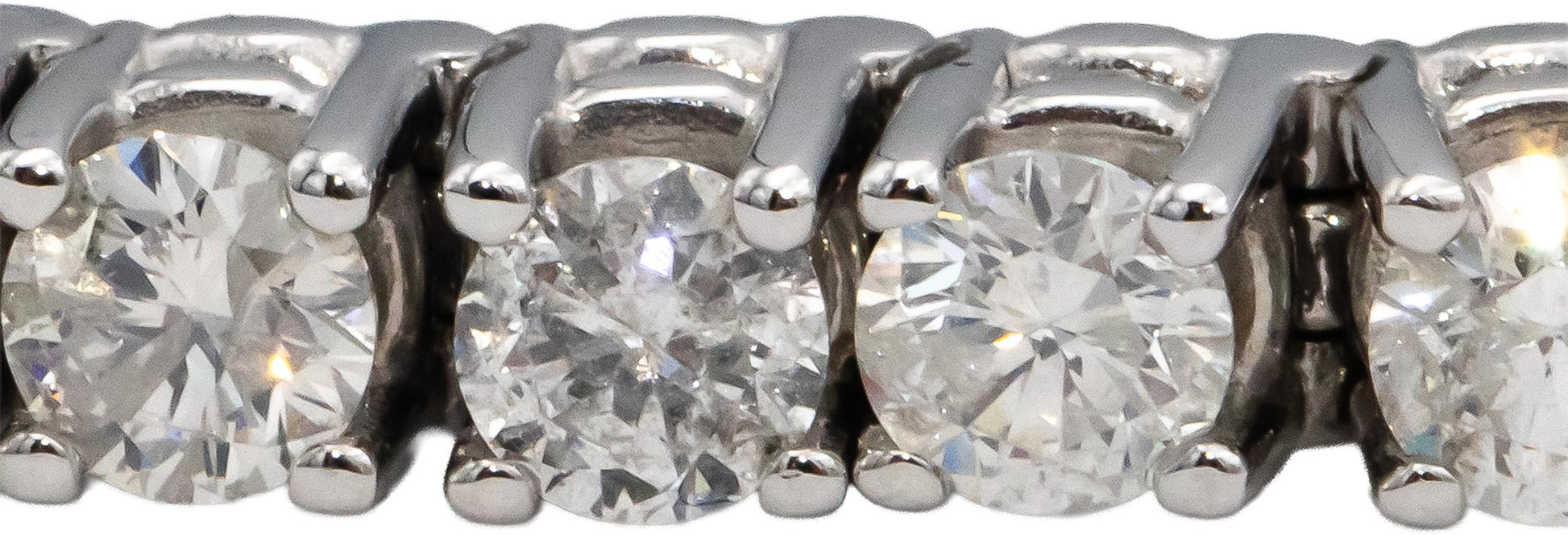 14k White Gold Round Diamond Tennis Bracelet 11.05CT