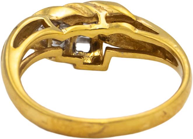 18k Yellow Gold VS Baguette Cut Channel Set Diamond Cocktail Ring 0.35CT Size 6