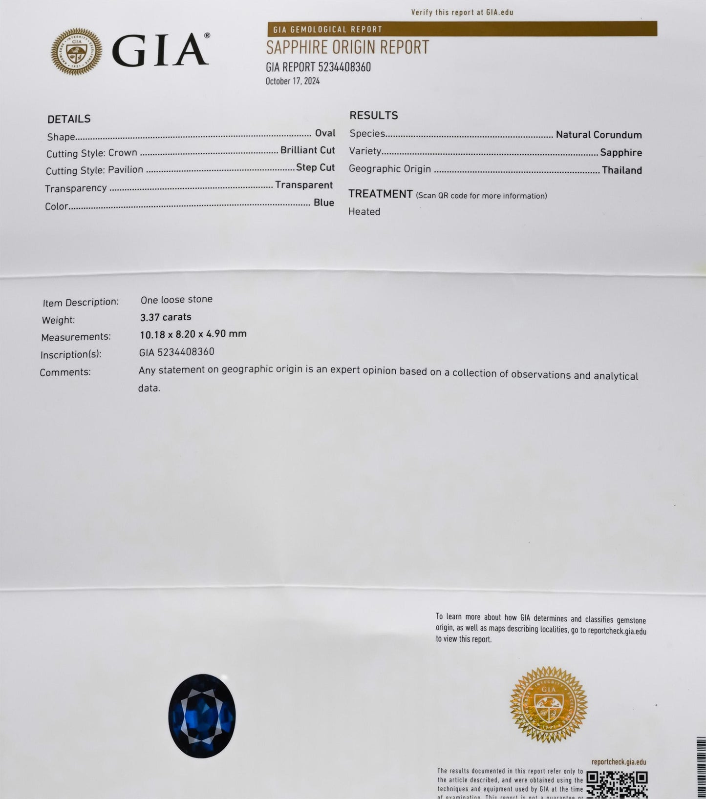 GIA Certified Platinum Sapphire and Diamond Cocktail Ring 4.41CT Size 5.75