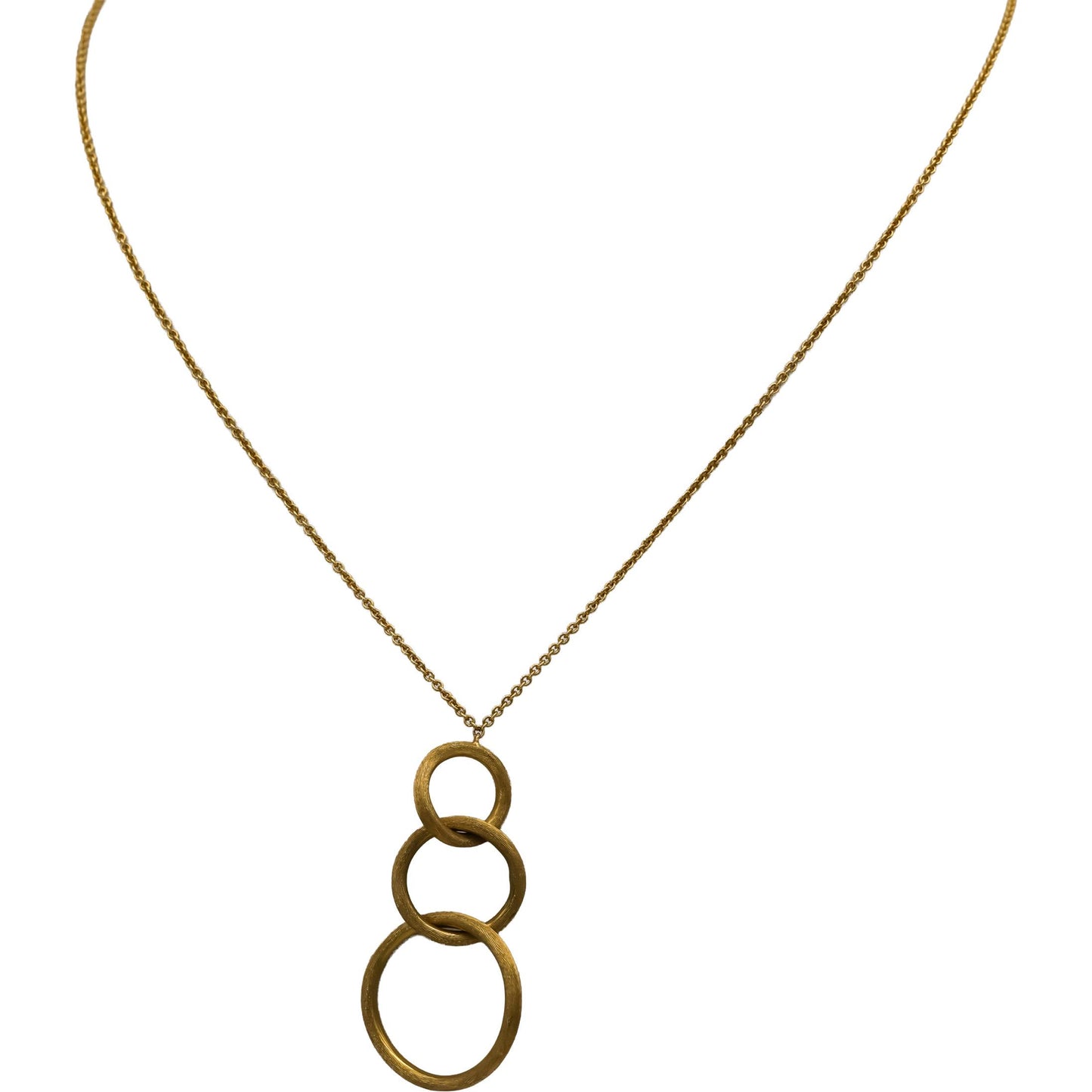 MARCO BICEGO 18k Yellow Gold Interlocking Circles Pendant Necklace