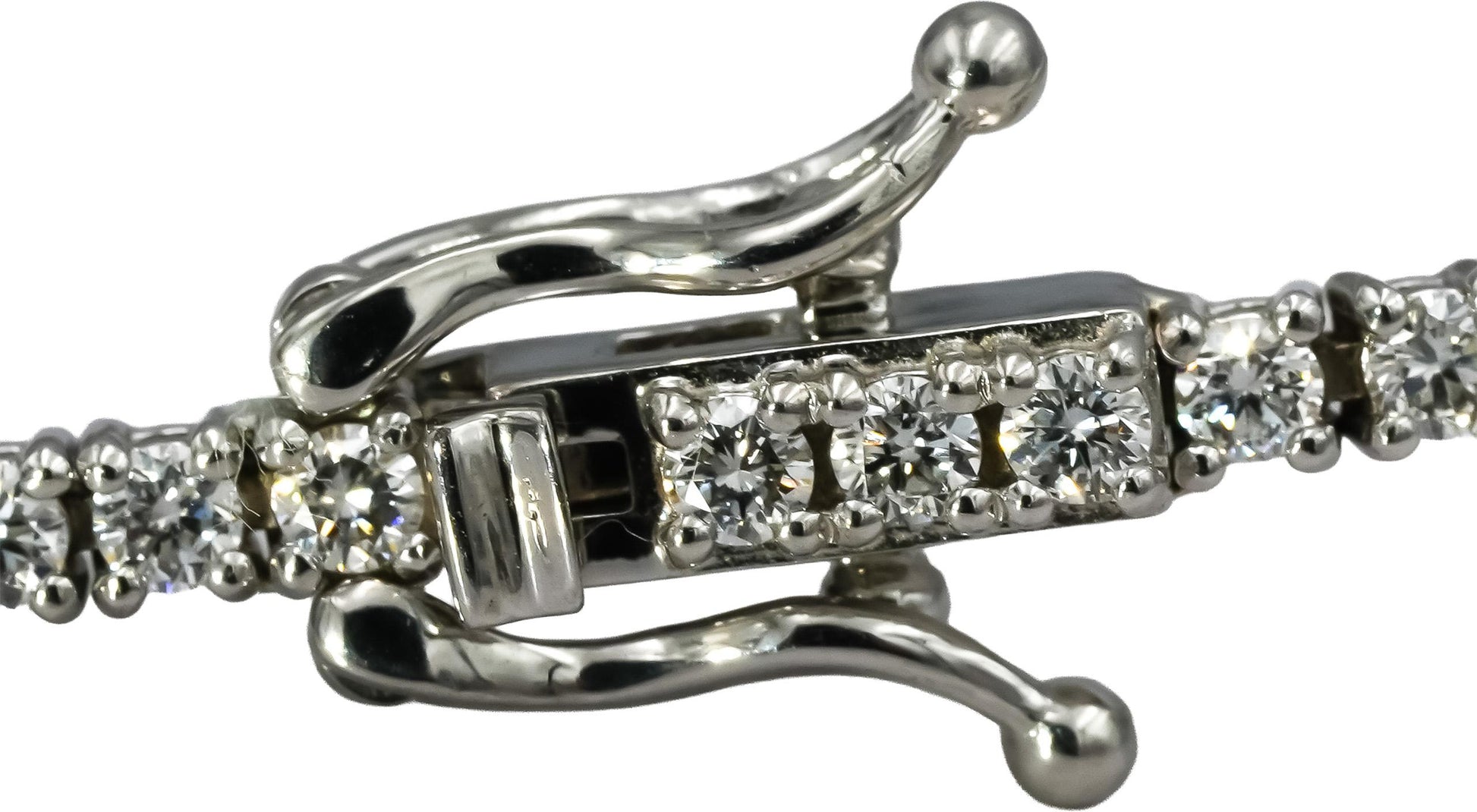 14k White Gold VS Round Diamond Tennis Bracelet 2.04CT