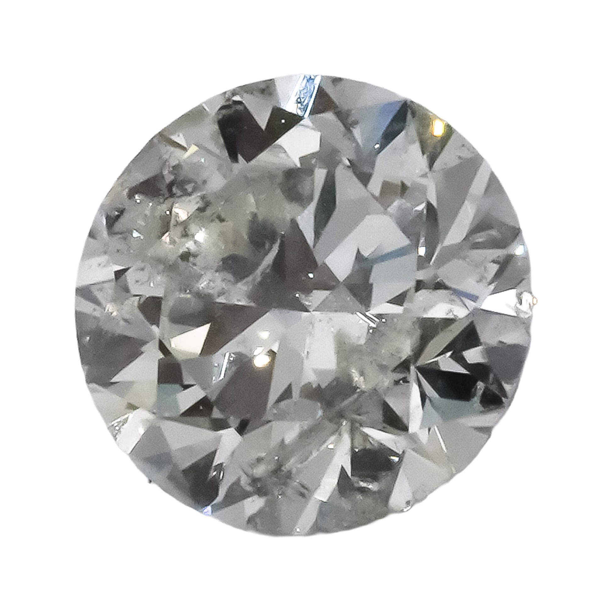 GIA Certified I2/G Round Cut Natural Diamond Loose Stone 1.00CT