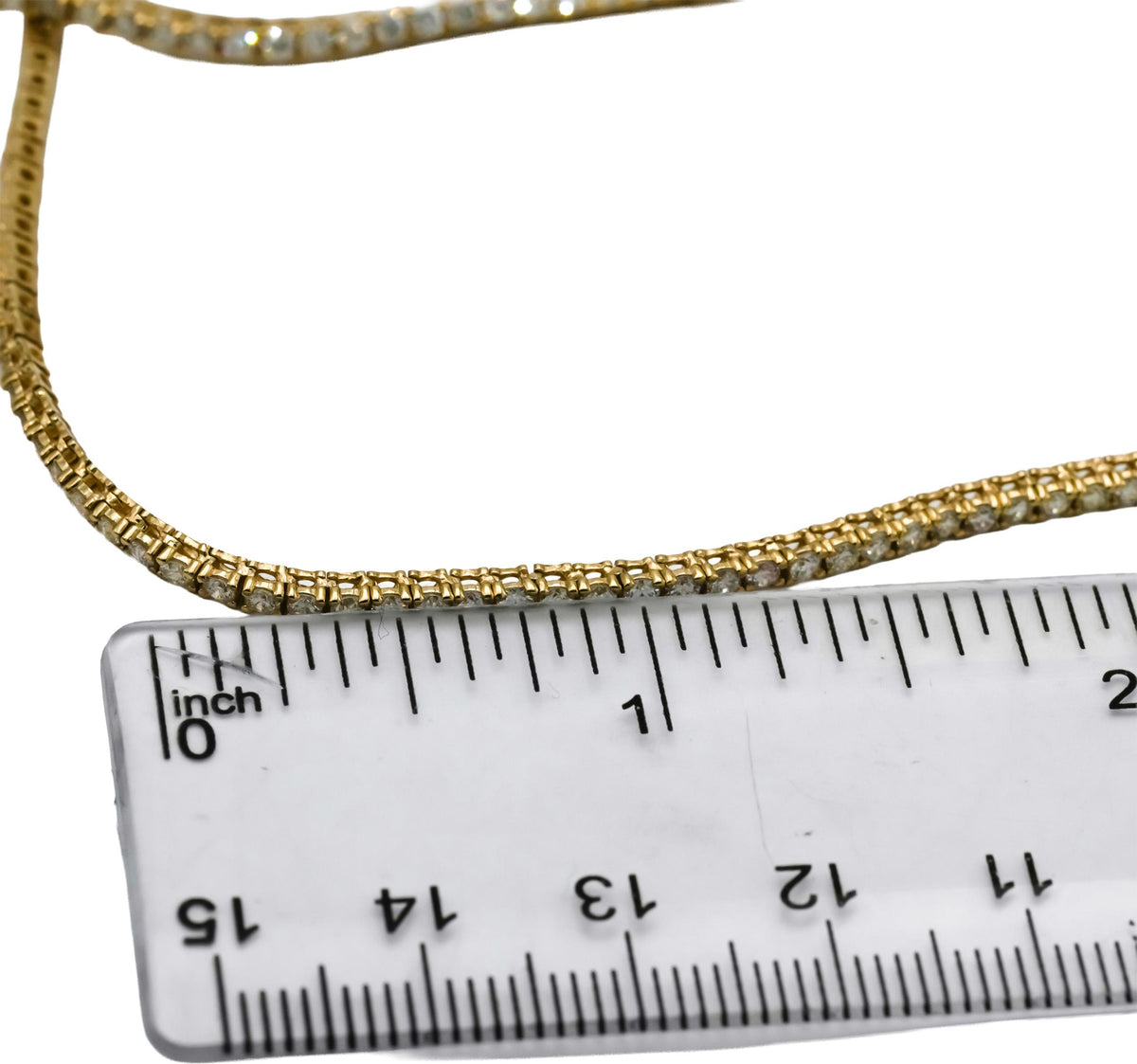 14k Yellow Gold Round VS Natural Diamond Tennis Necklace 5.80CT