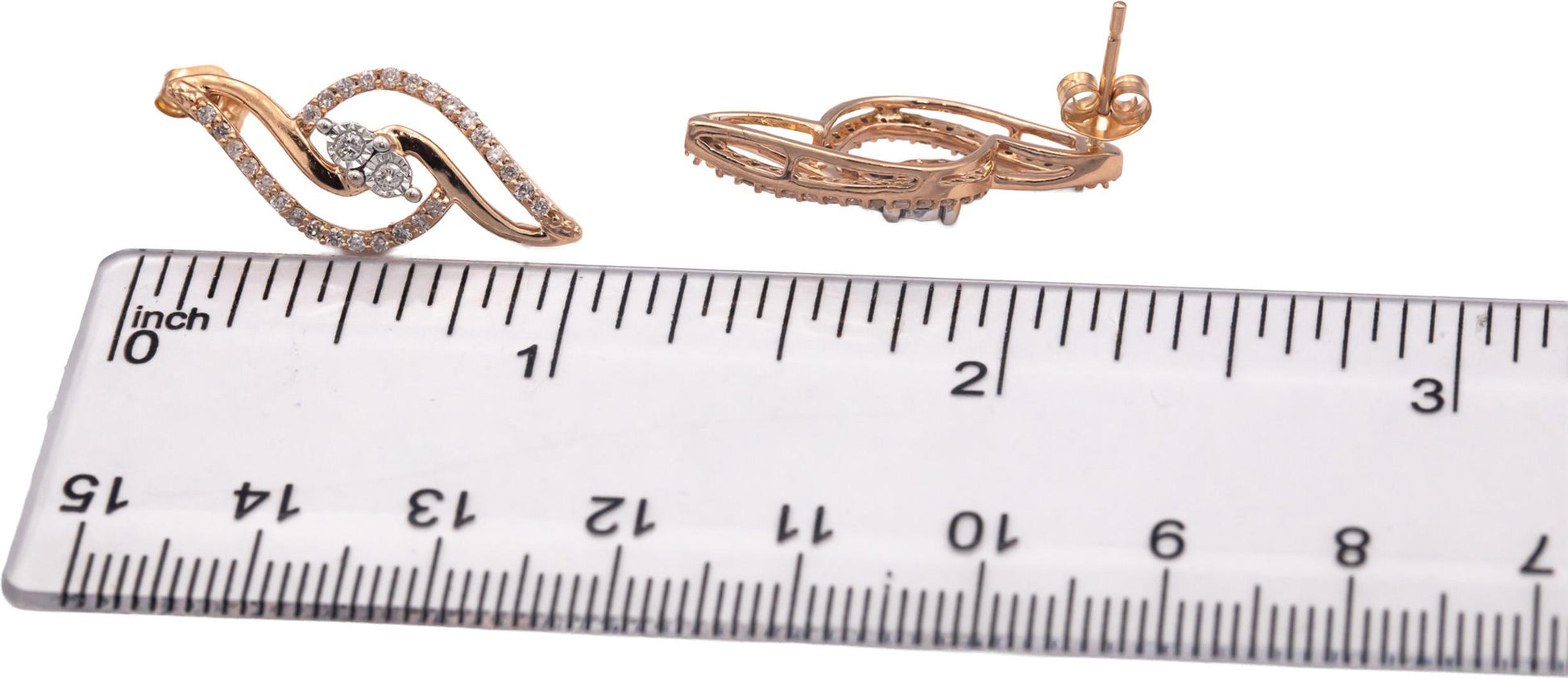 14k Rose Gold Jewelry 0.40CT Round Cut Diamond Stud Earrings