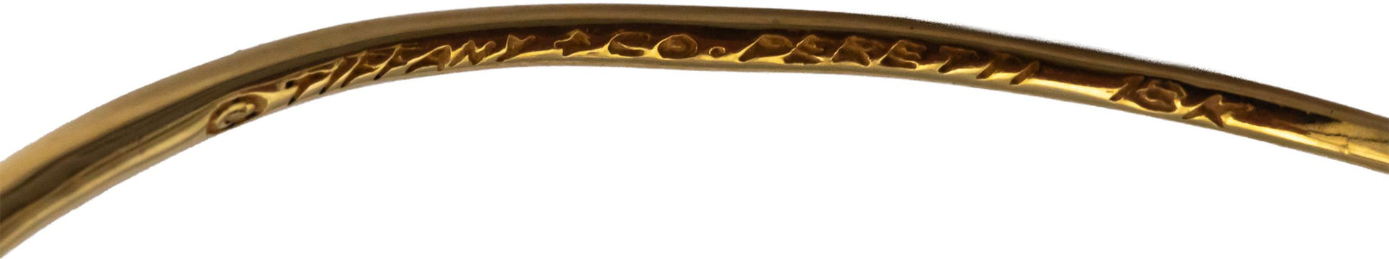 TIFFANY & CO. 18k Yellow Gold Elsa Peretti Open Heart Hoop Earrings w/ Box