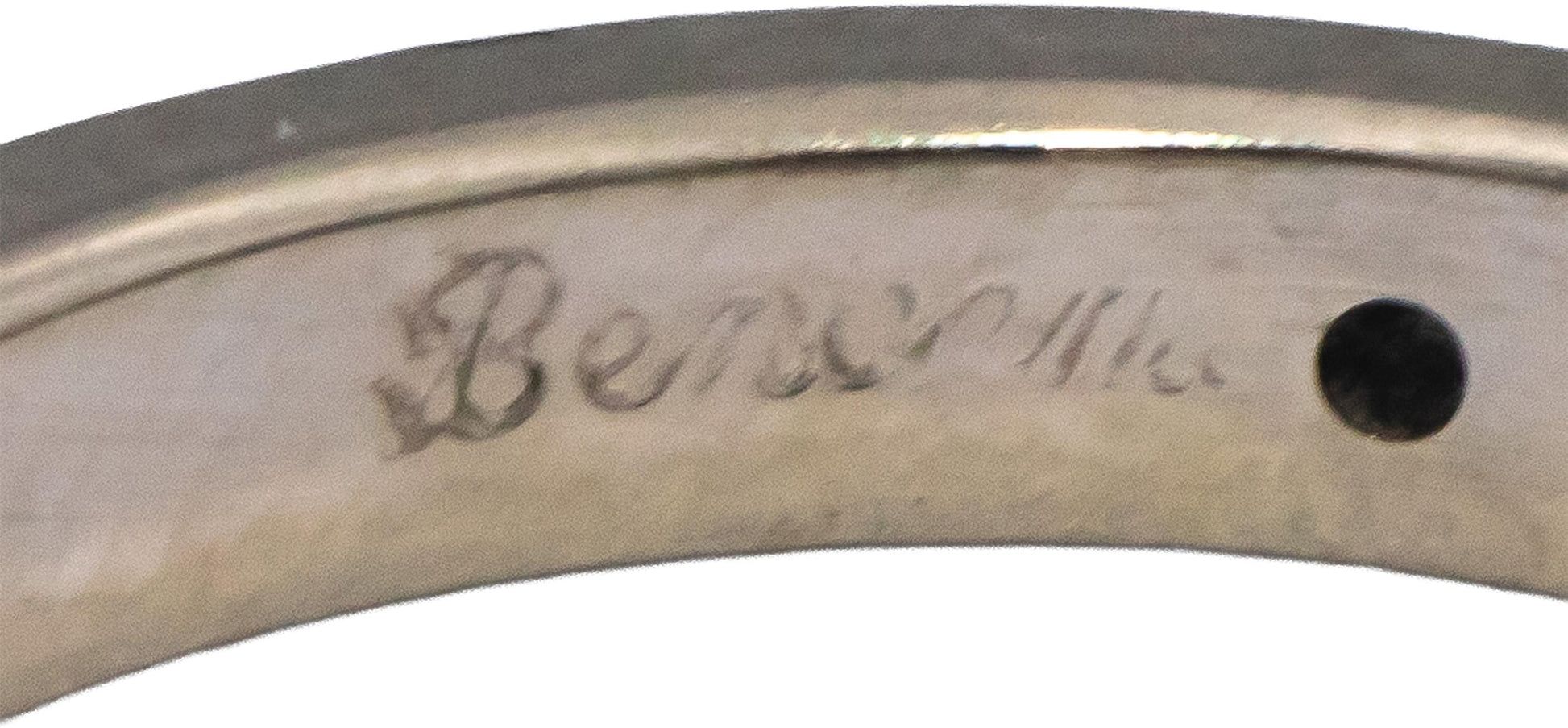 14k White Gold VS Round Bezel Set Diamond Wedding Band Ring 0.40CT Size 6