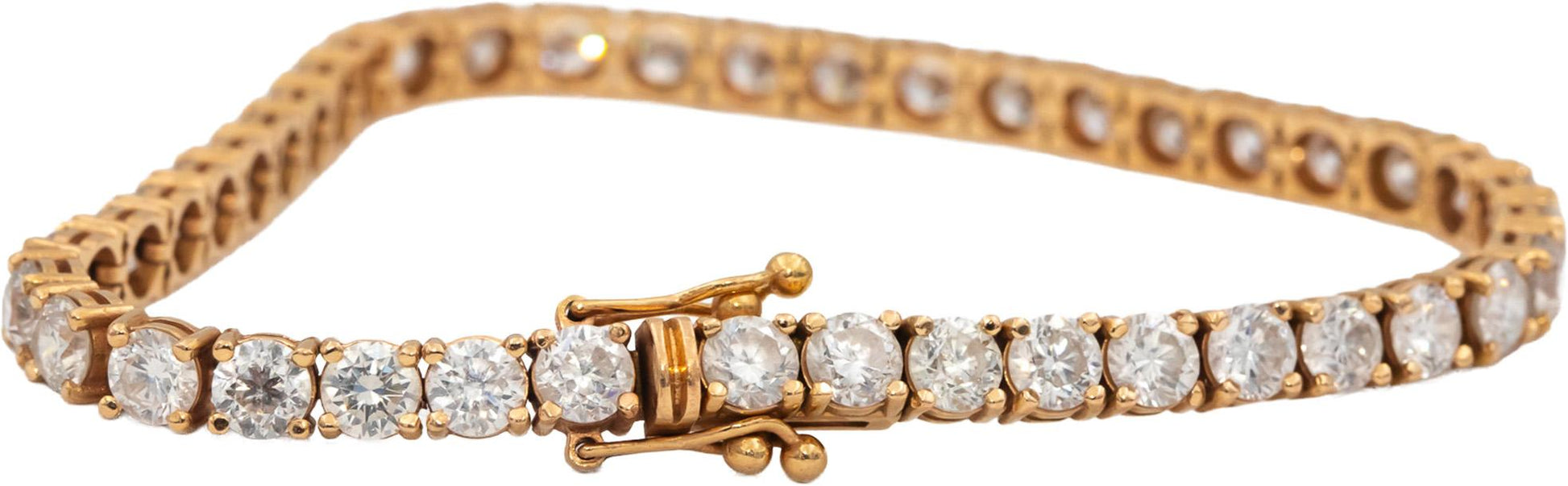 18k Rose Gold Round Diamond Tennis Bracelet 10.64CT
