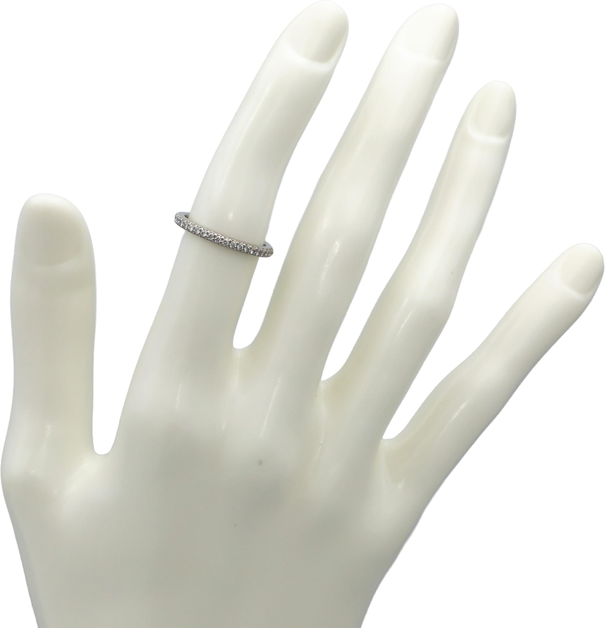 TIFFANY & CO. Platinum VS Diamond Soleste Band Ring .17CT Size 5.75 $3400 Retail