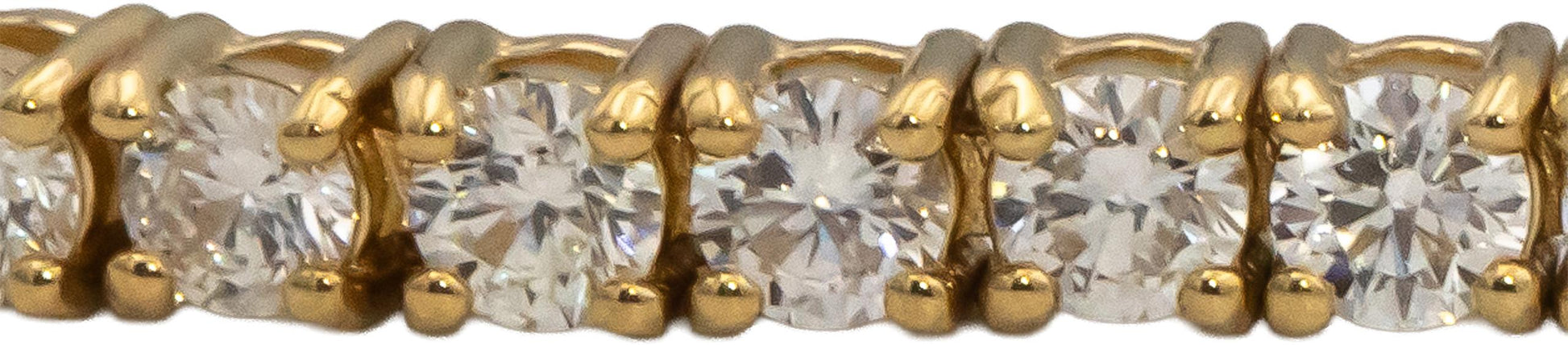 14k Yellow Gold VS Round Diamond Tennis Bracelet 3.07CT
