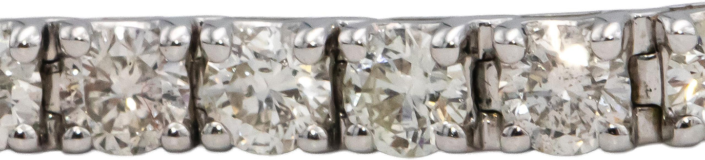 14k White Gold Round Diamond Tennis Bracelet 5.0CT