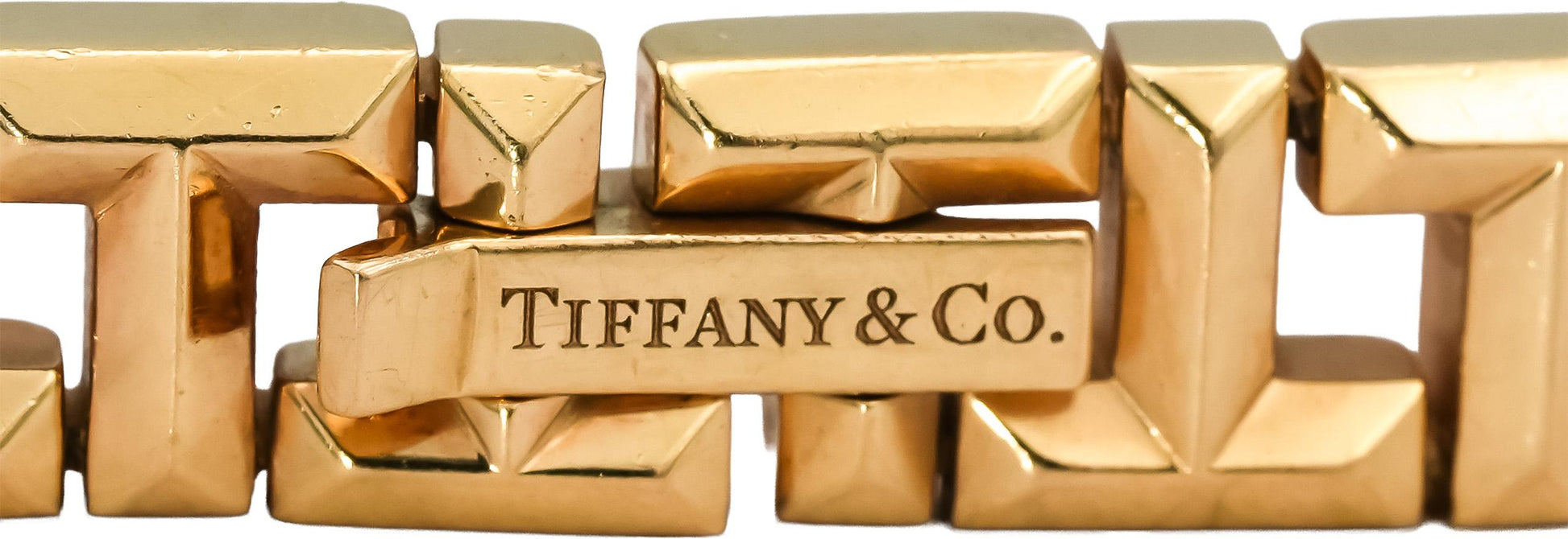 TIFFANY & CO. 18k Rose Gold Tiffany True T Narrow Bracelet 10,000 Retail Value