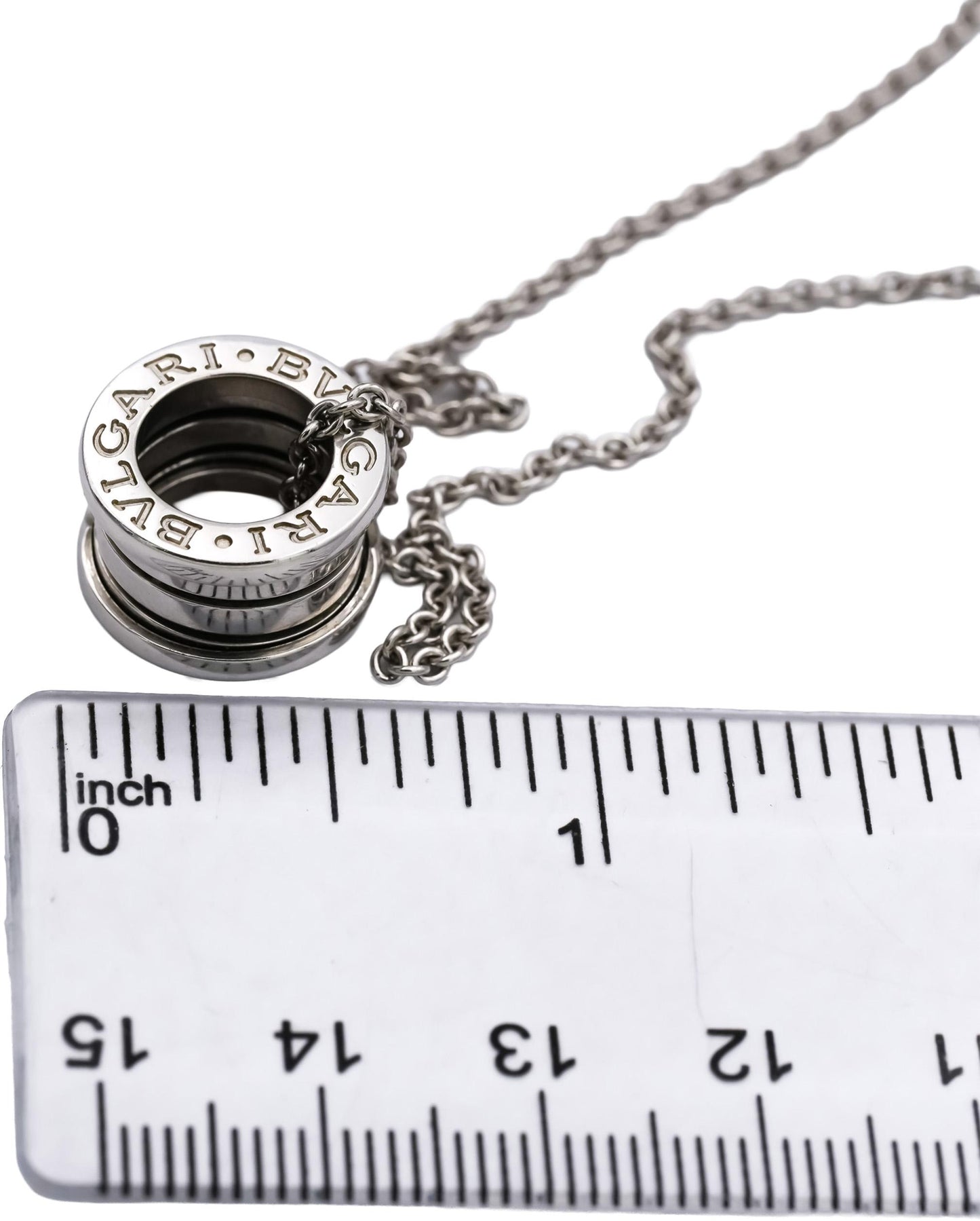 BVLGARI 18k White Gold B.zero1 Collection Necklace