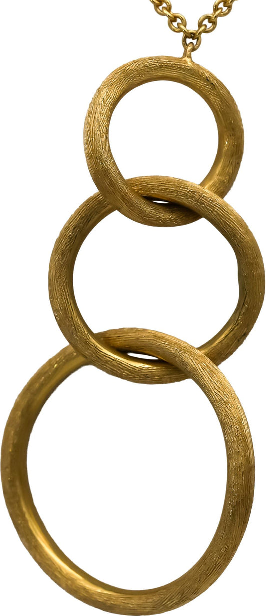 MARCO BICEGO 18k Yellow Gold Interlocking Circles Pendant Necklace