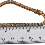 10k Rose Gold Round Diamond Tennis Bracelet 9.37CT