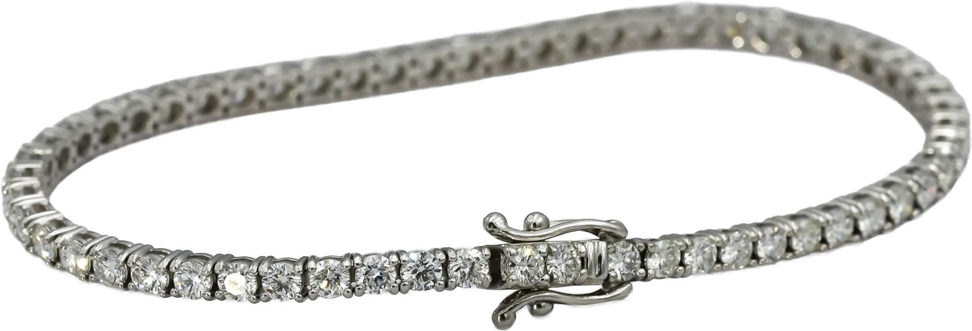 14k White Gold VS Round Diamond Tennis Bracelet 4.80CT