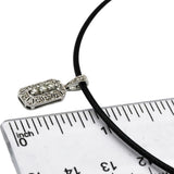 10k White Gold Round Diamond Pendant Necklace 0.25CT
