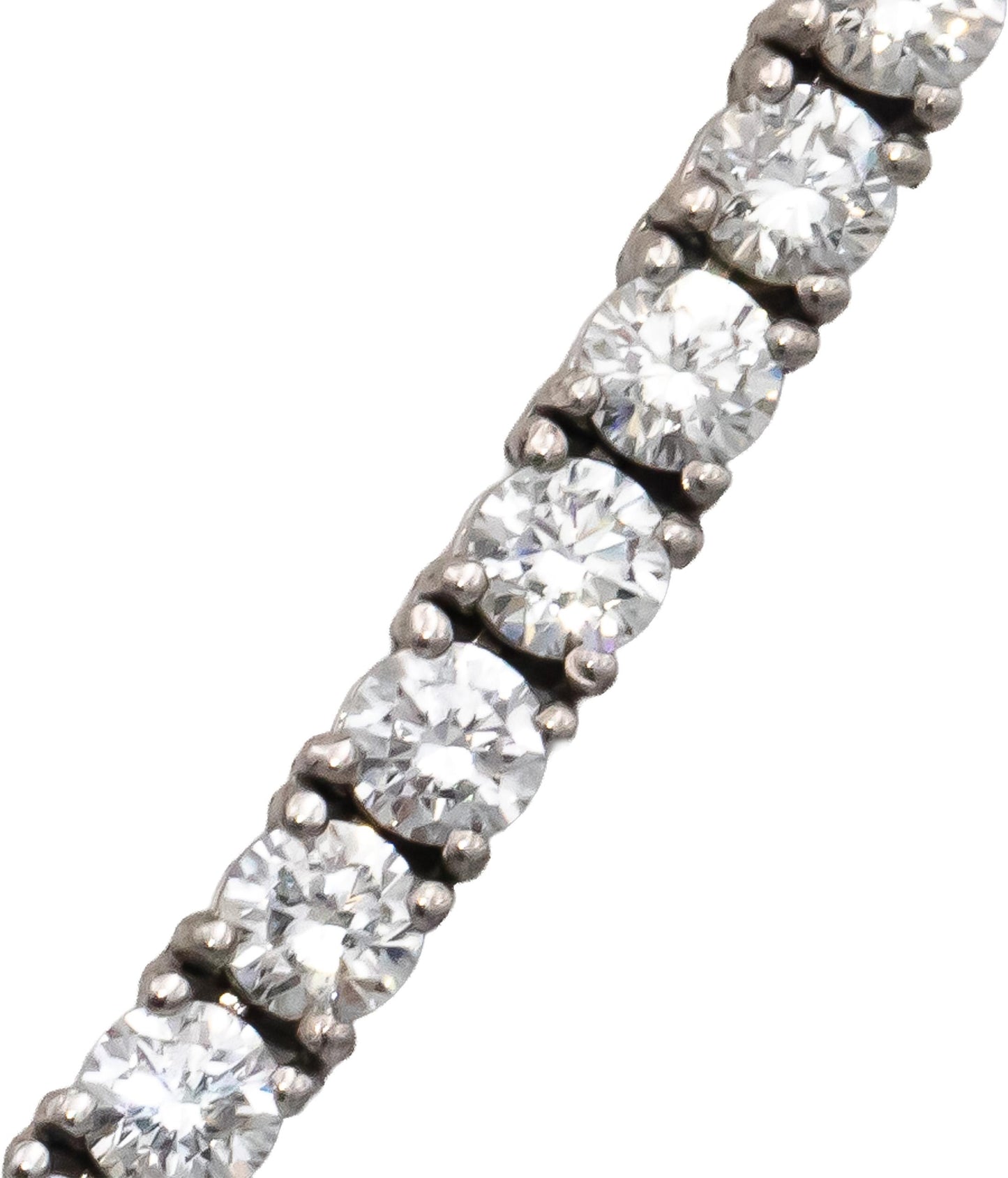 14k White Gold VS Round Diamond Tennis Necklace 15.10CT