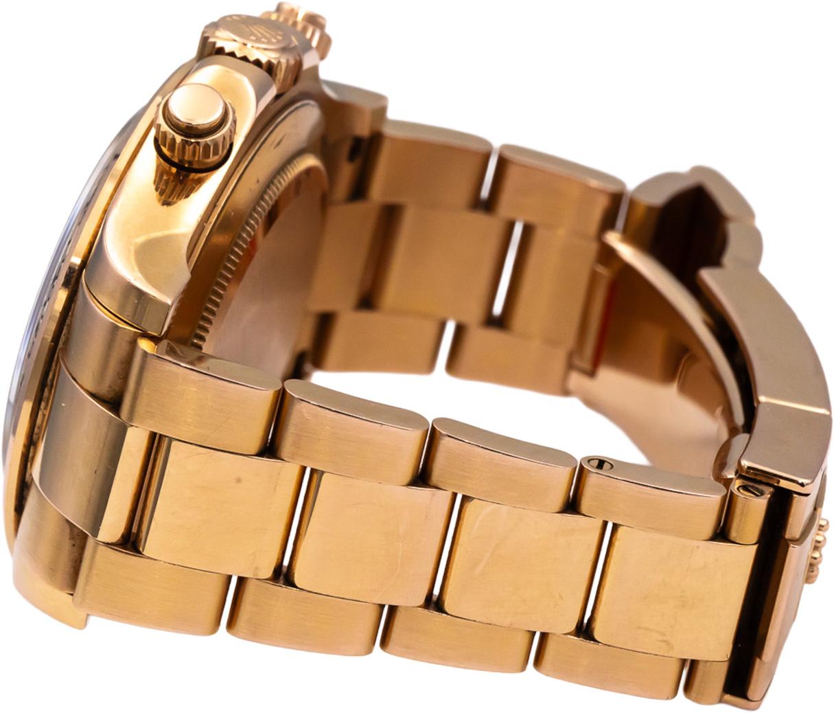 ROLEX 18k Rose Gold Cosmograph Daytona 116505 Automatic Watch w/ Papers Links