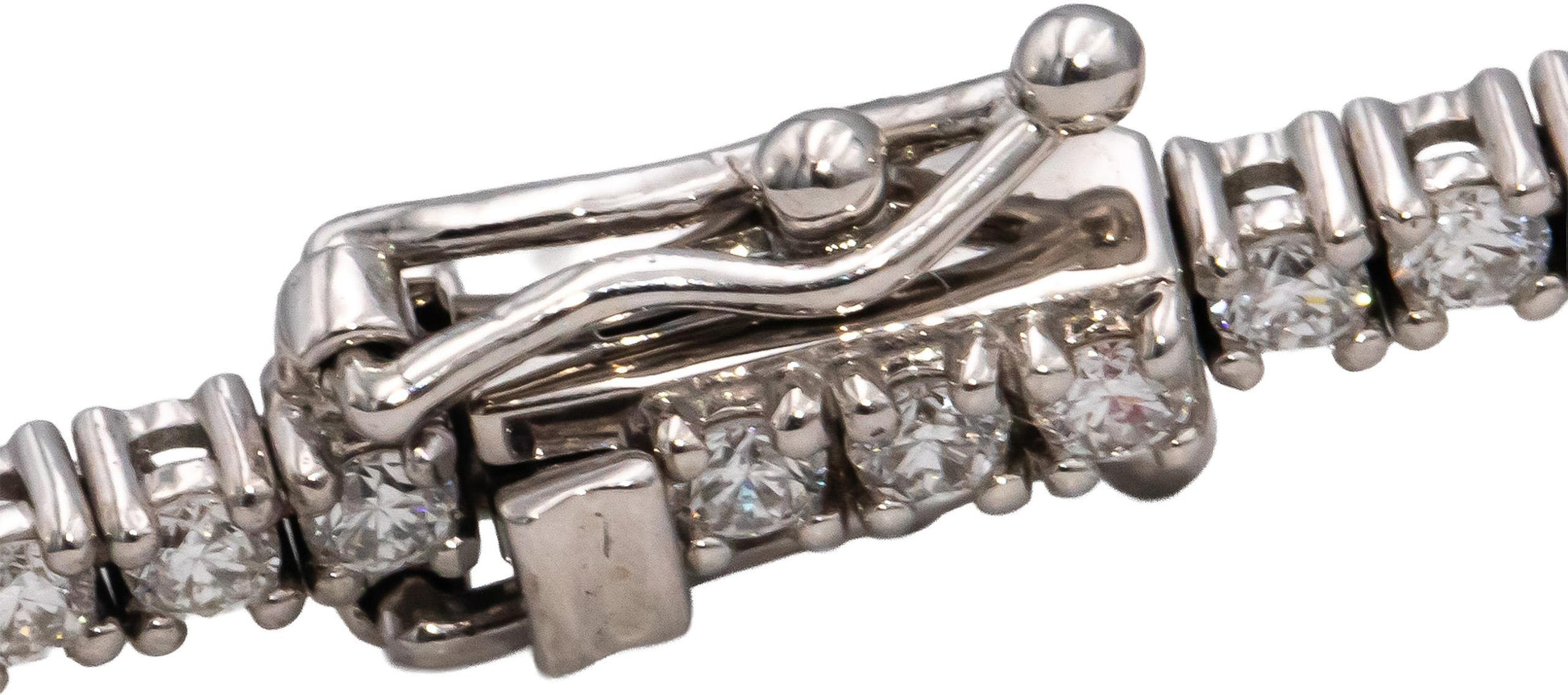14k White Gold VS Round Diamond Tennis Bracelet 2.10CT