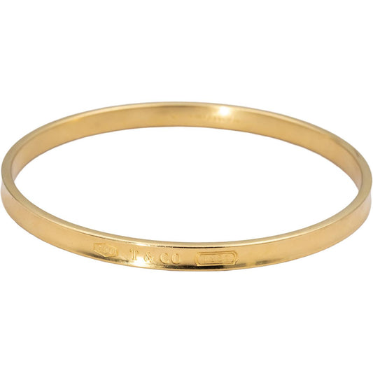 TIFFANY & CO. 18k Yellow Gold 1837 Bangle Bracelet