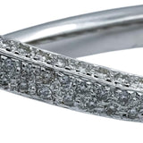 18k White Gold Round Diamond Abstract Ribbon Dangle Earrings 0.95CT