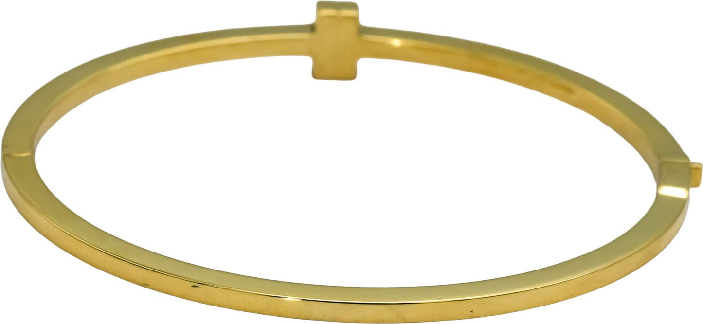 TIFFANY & CO. 18k Gold Tiffany T Diamond Bangle Bracelet .31CT 10,800 Retail