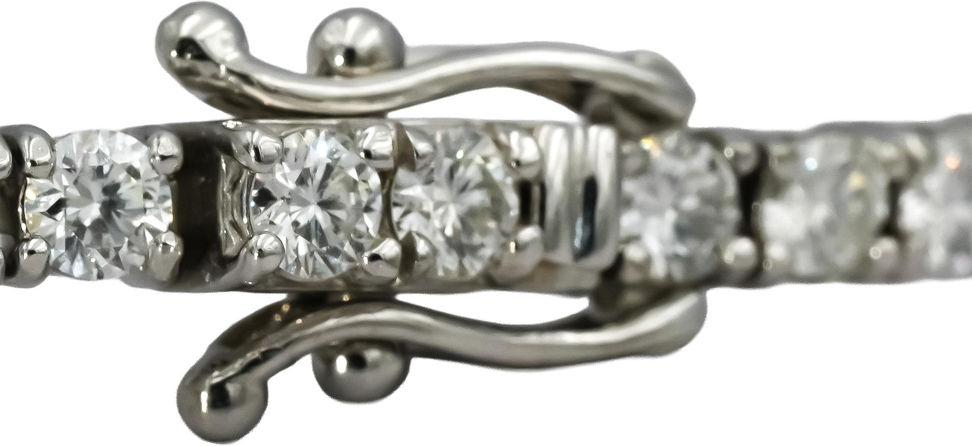 14k White Gold VS Round Diamond Tennis Bracelet 4.80CT