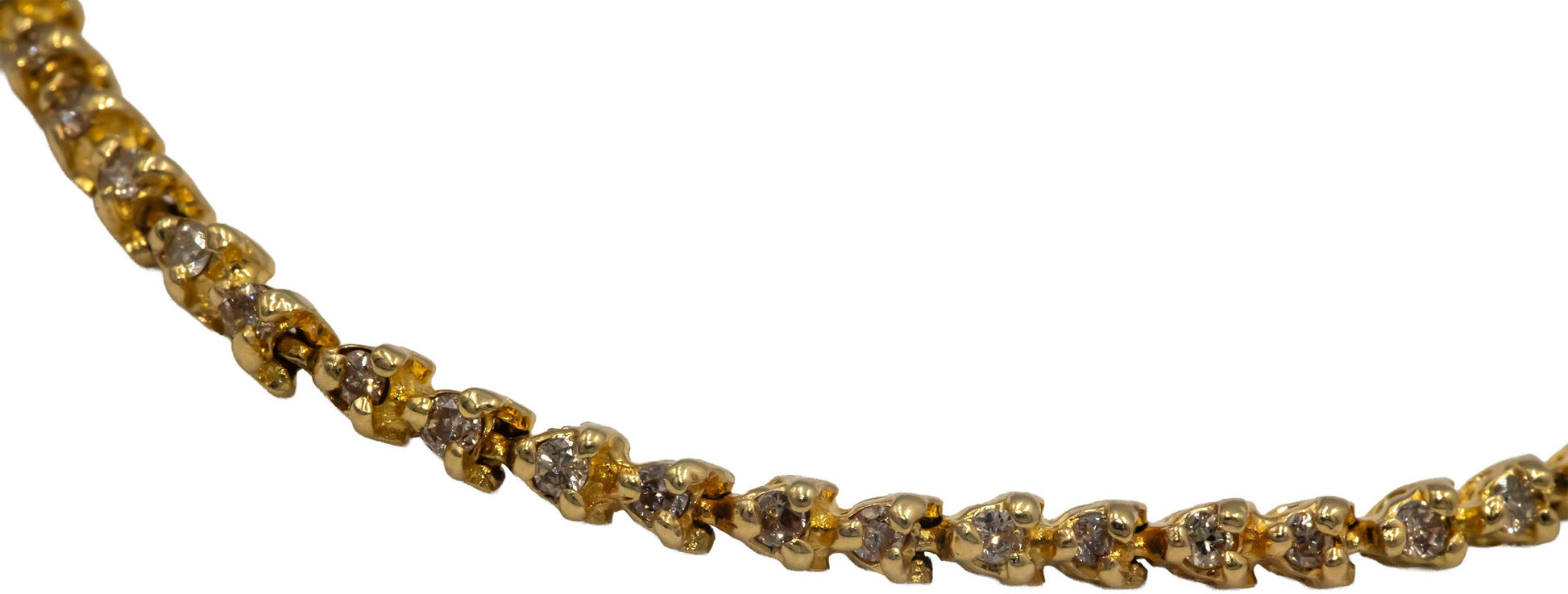 14k Yellow Gold 0.50CT Diamond Tennis Bracelet