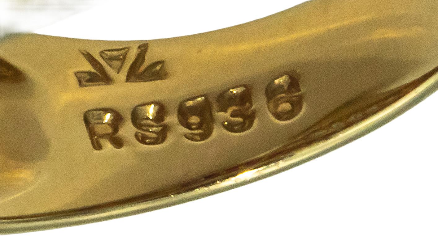 LE VIAN 18k Yellow Gold 2.0CT Diamond and Ruby Ring Size 7