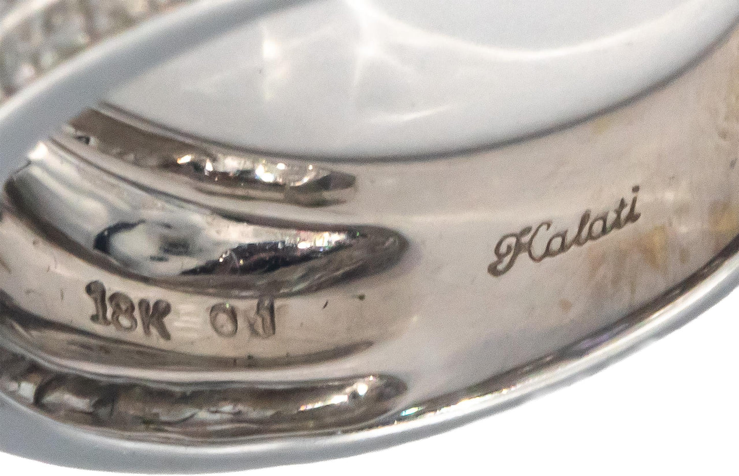 KALATI Designer 18k Gold 1.79CT Diamond and Tanzanite Cocktail Ring Size 6.25