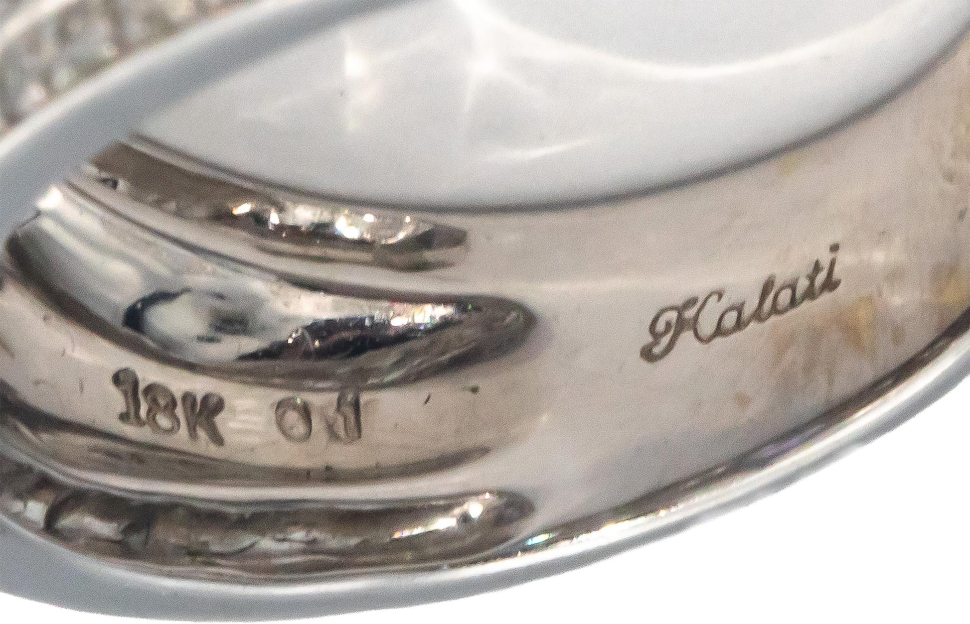 KALATI Designer 18k Gold 1.79CT Diamond and Tanzanite Cocktail Ring Size 6.25