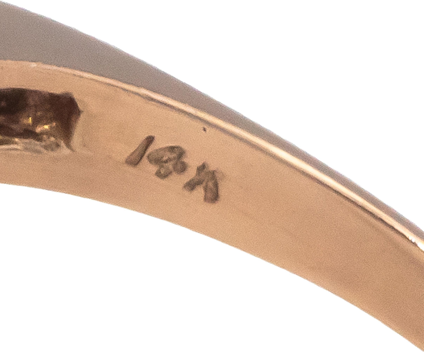 Vintage Retro 14k Rose Gold 0.55CT Diamond & Ruby Ring Size 9.75