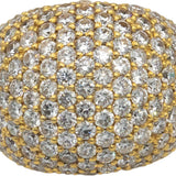 14k Yellow Gold Round Cut Lab Grown Cluster Pave Dome Ring 8.0CT Size 7.75