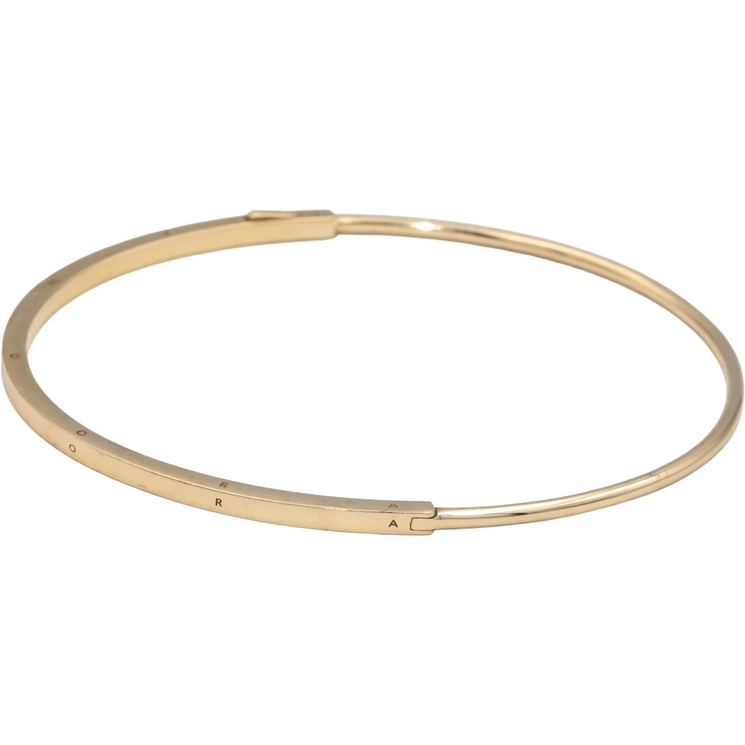 PANDORA 14k Yellow Gold Jewelry Hinged Bangle Bracelet