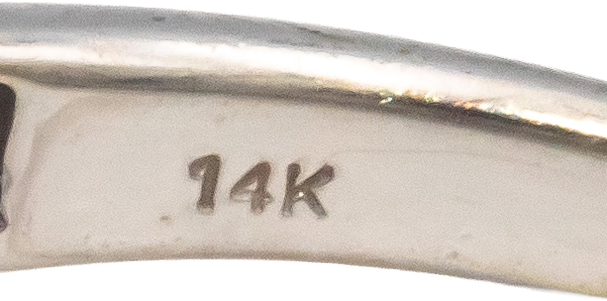 14k White Gold VS Diamond Cocktail Ring 0.80CT w/ .20CT Princess Center Size 7