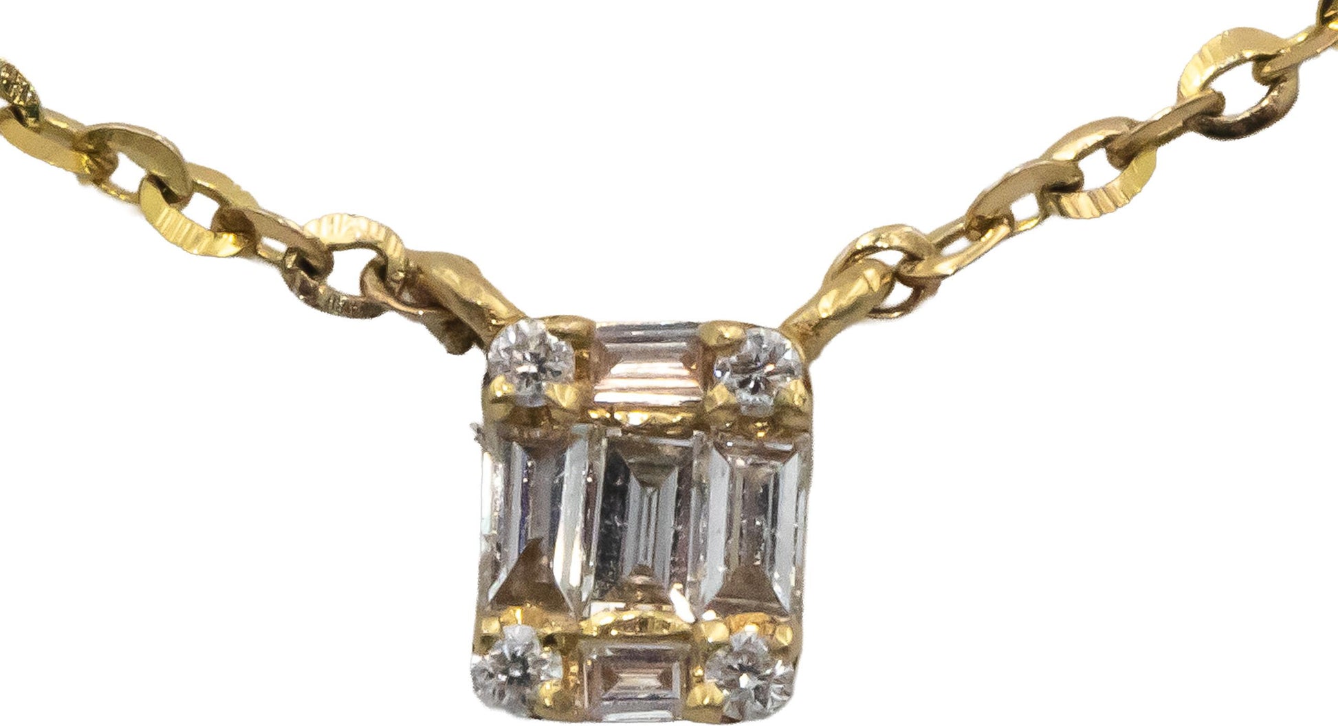 Diamond 18k Yellow Gold Jewelry Fancy Formal Necklace 0.51CT