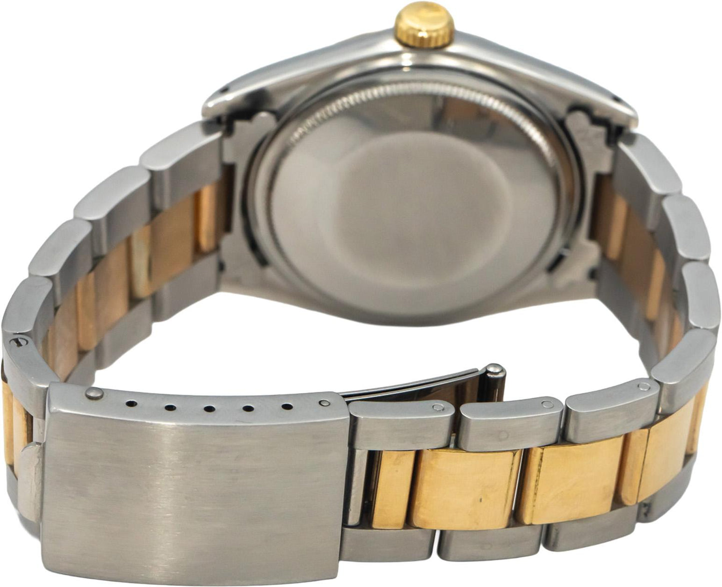 ROLEX 18k Gold Stainless Steel Datejust 1601 Custom Bracelet Automatic Watch